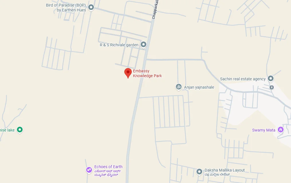 Sadahalli Airport Infrastructure Map Location